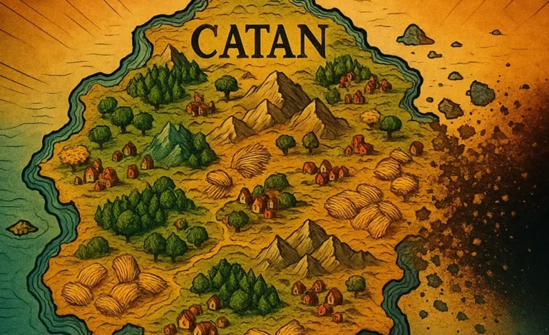 mappa dettagliata isola di Catan